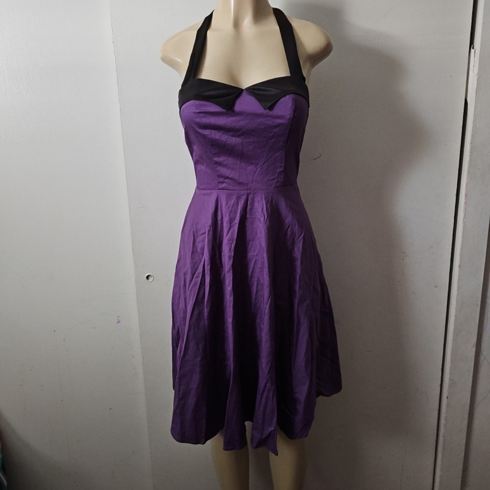 Elegant Purple Strapless Dress